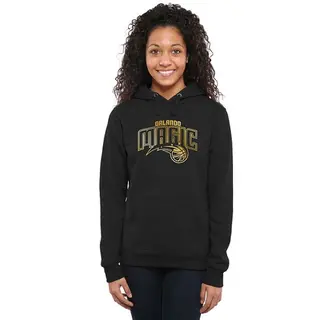 Orlando Magic Women's Gold Collection Ladies Pullover Hoodie - Black